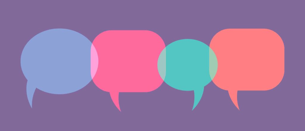 multicolor speech bubbles