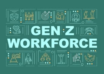 generation z in the workplace text graphic