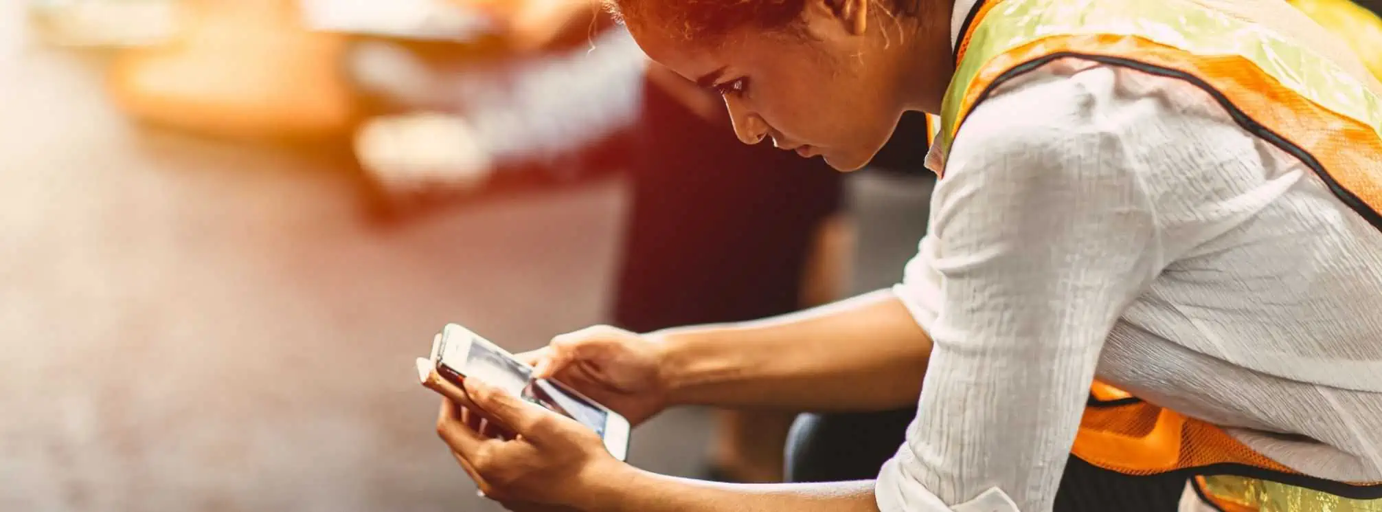 frontline worker using a mobile communication channel