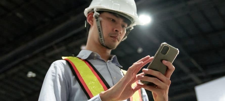 employee using their own personal device for workplace comms