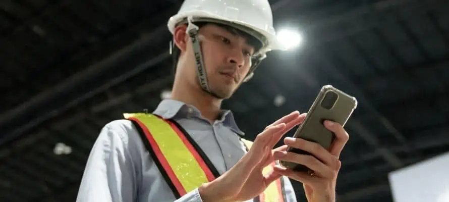 employee using their own personal device for workplace comms