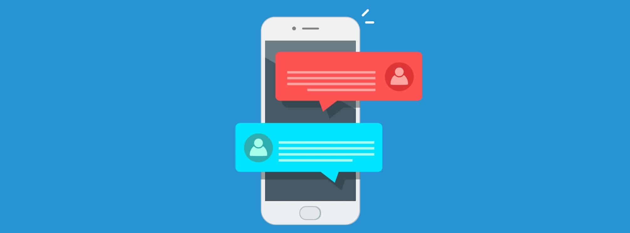 peer to peer chat messages on a phone