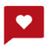 heart in text box icon