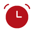 red clock icon