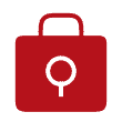 red briefcase with key icon